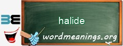 WordMeaning blackboard for halide